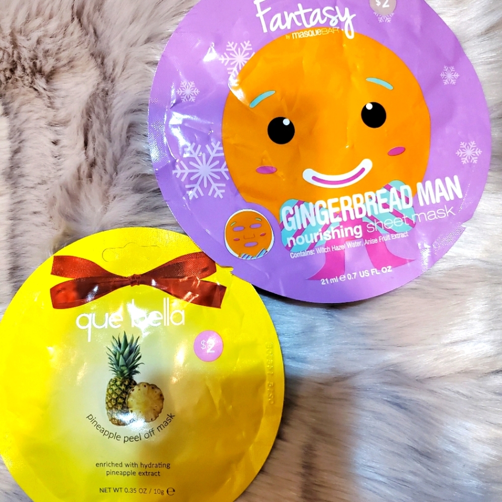 Pineapple peel off mask and ginger brand man print sheet mask